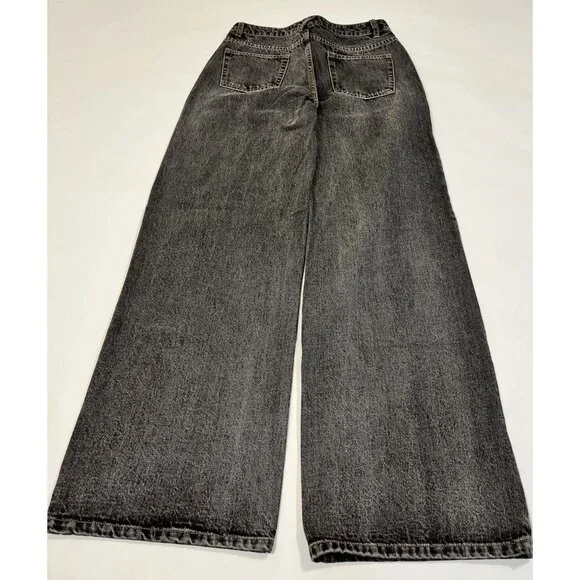 Dissh Wide Leg Jeans in Washed Black